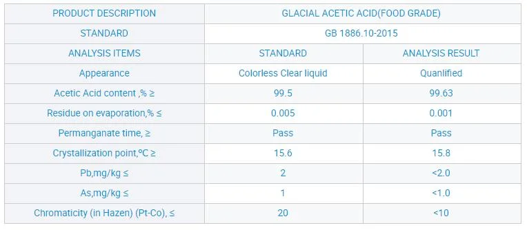 Acetate Acid 97% CAS 64-19-7 Glacial Acetic Acid 99.7%